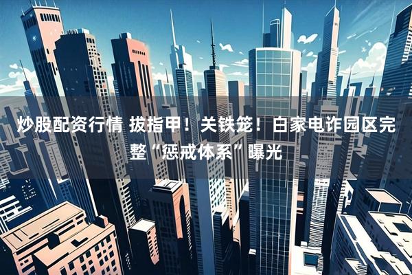 炒股配资行情 拔指甲！关铁笼！白家电诈园区完整“惩戒体系”曝光
